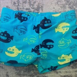 Kids Swim Trunks with Fish Print